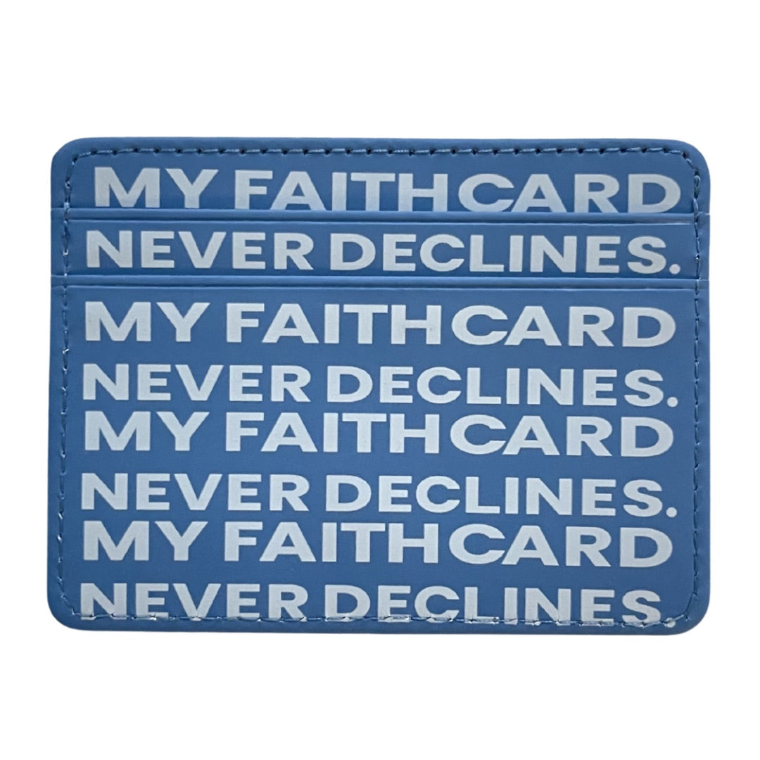 ‘’my faith card never declines’ wabi sabi cardholder