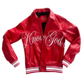 ‘know God know Love’ racer jacket